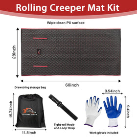 VICTORY DRIVE included gloves and hook-and-loop strap for secure storage