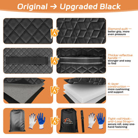 VICTORY DRIVE rolled mat secured with strap for compact storage and transport