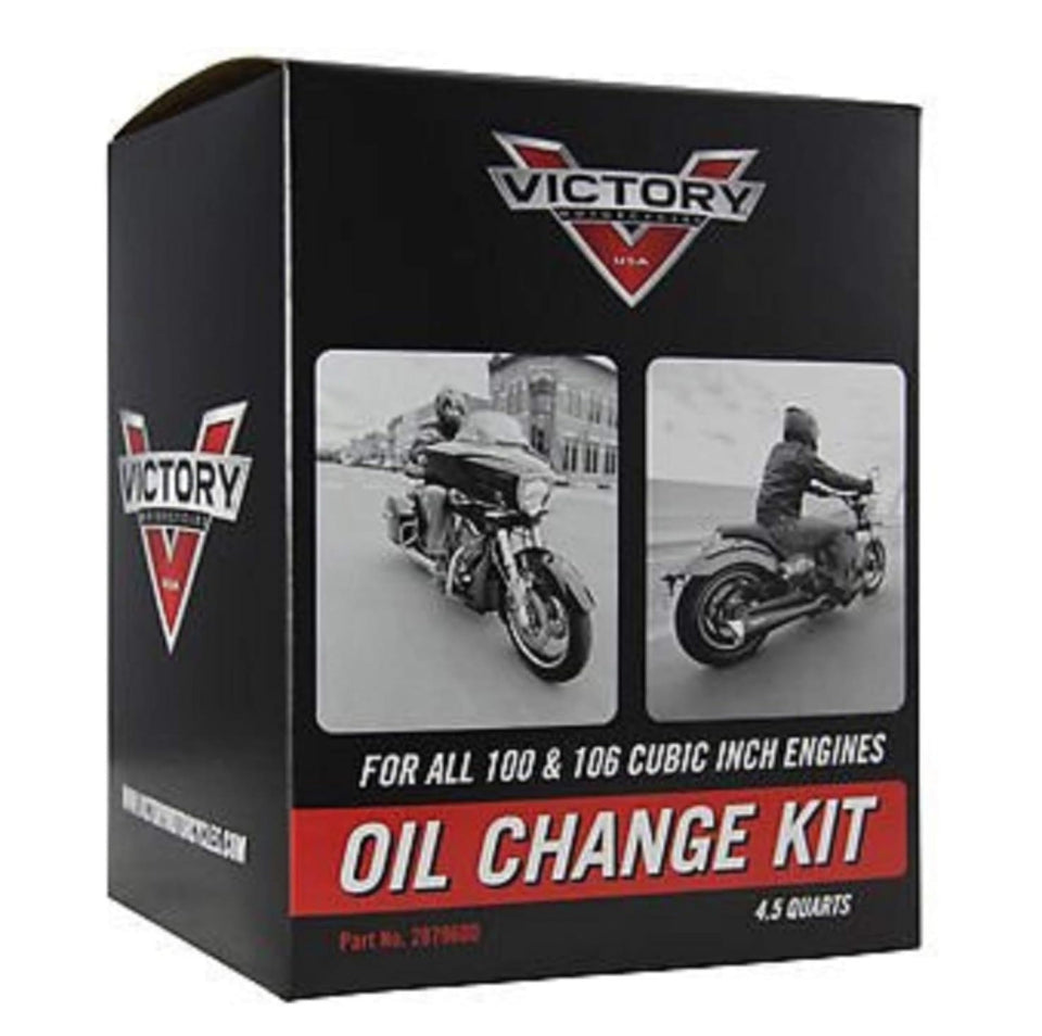 Victory oil change kit front packaging showing contents and part number, reassuring authenticity