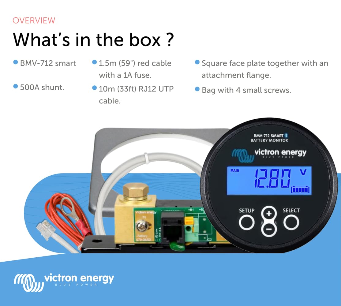 Victron Energy Victron Connect app screen displaying charts and historical data