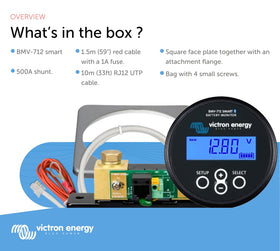 Victron Energy Victron Connect app screen displaying charts and historical data
