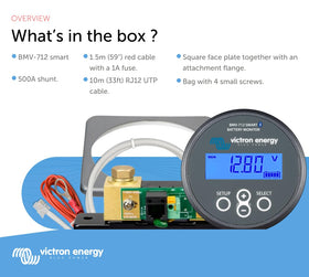 Victron Energy BMV-712 mounted in a boat electrical panel showing compact integration benefits
