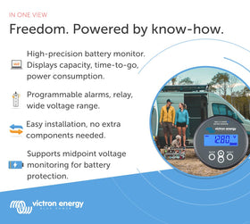 Victron Energy shunt close-up illustrating durable enclosure and precise current measurement benefit