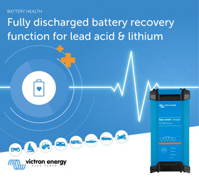 Victron Energy charger installed in a car battery bay demonstrating dependable vehicle charging benefit