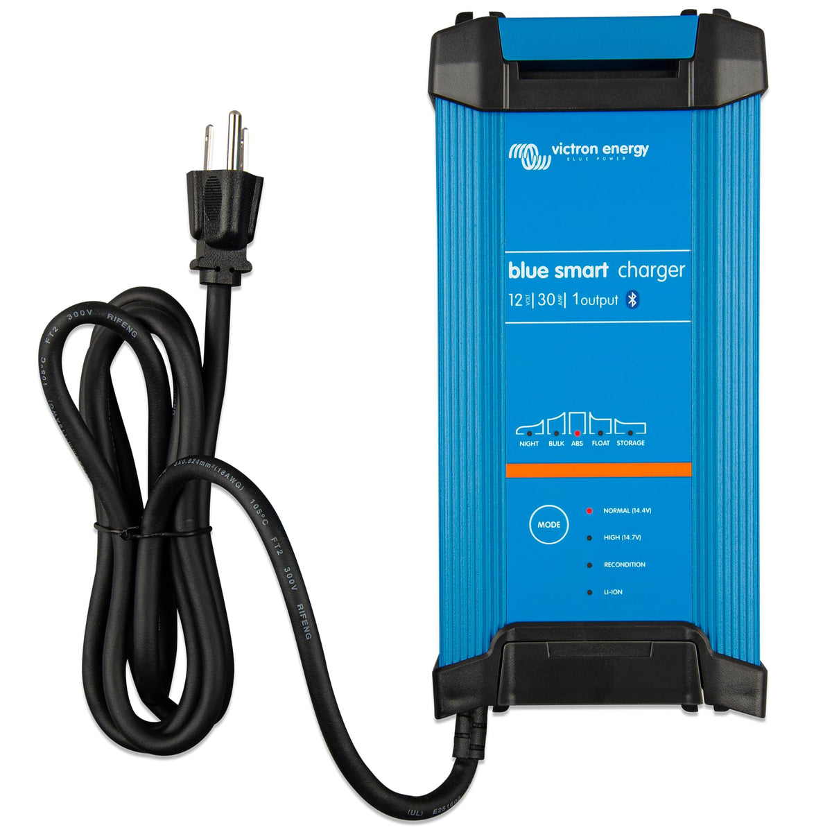 Victron Energy front view of charger showing compact design and durable housing benefit