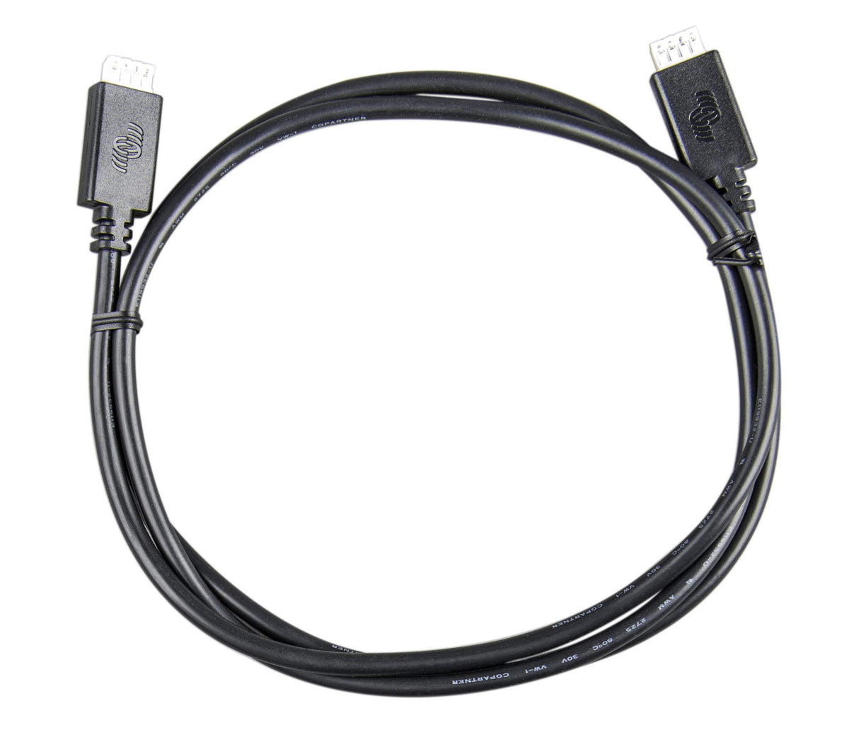 Victron Energy cable front connector showing neat plug and reliable data link