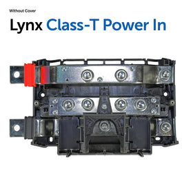 Victron Lynx Class-T lifestyle installation in an energy cabinet showing organized battery input protection