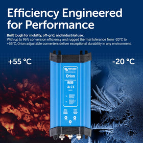 Victron Energy Orion heat-sink detail highlighting efficient thermal management benefit