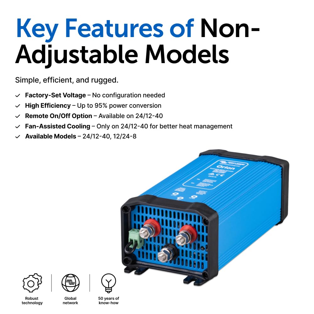 Victron Energy Orion installed in a vehicle demonstrating compact, space-saving benefit