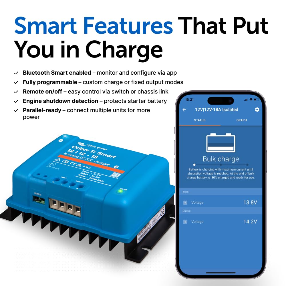 Victron Energy Orion-Tr label and specs detail for quick product identification