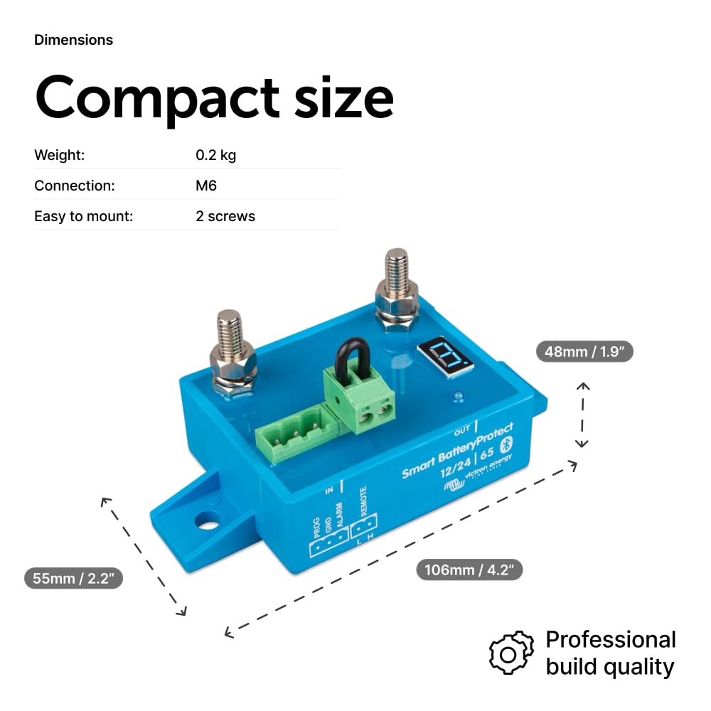 Victron Energy installed in a boat battery compartment, helps preserve starter power