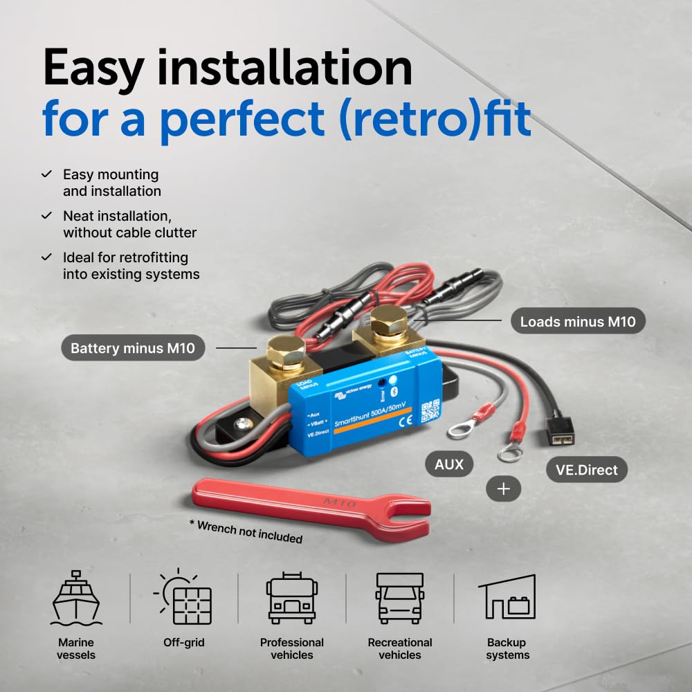 Victron Energy auxiliary cable and connector ready for midpoint monitoring or temperature sensor