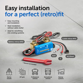 Victron Energy auxiliary cable and connector ready for midpoint monitoring or temperature sensor