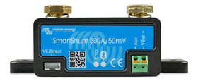Victron Energy SmartShunt front view showing compact design and easy installation benefit