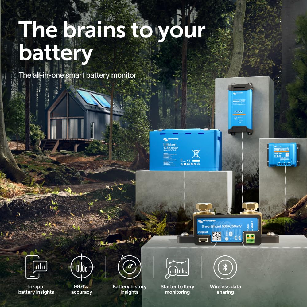 Victron Energy SmartShunt side ports and connectors enabling flexible system integrations