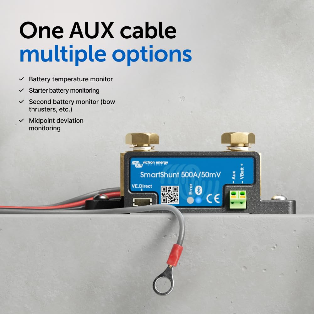 Victron Energy SmartShunt wiring and terminals detail ensuring secure high-current connections