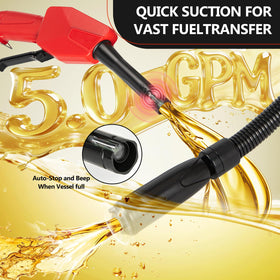 VierKate 23-inch intake and 51-inch discharge hoses with four adapters for compatibility