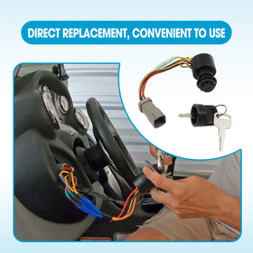 vierzweites ignition switch scale comparison beside a screwdriver to show compact marine size