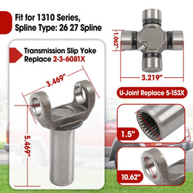 vierzweites close-up of u-joint with grease fitting to show smooth operation and durability
