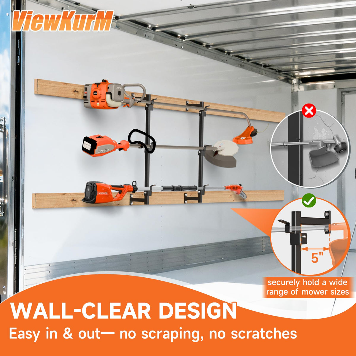 ViewKur heavy-duty steel rack finish resisting rust and long-term wear