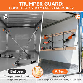 ViewKur rack mounted inside enclosed trailer providing secure transit protection