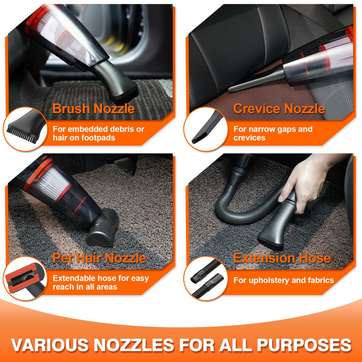 Viewmax detailing brushes cleaning vent slots for precise dust removal benefit