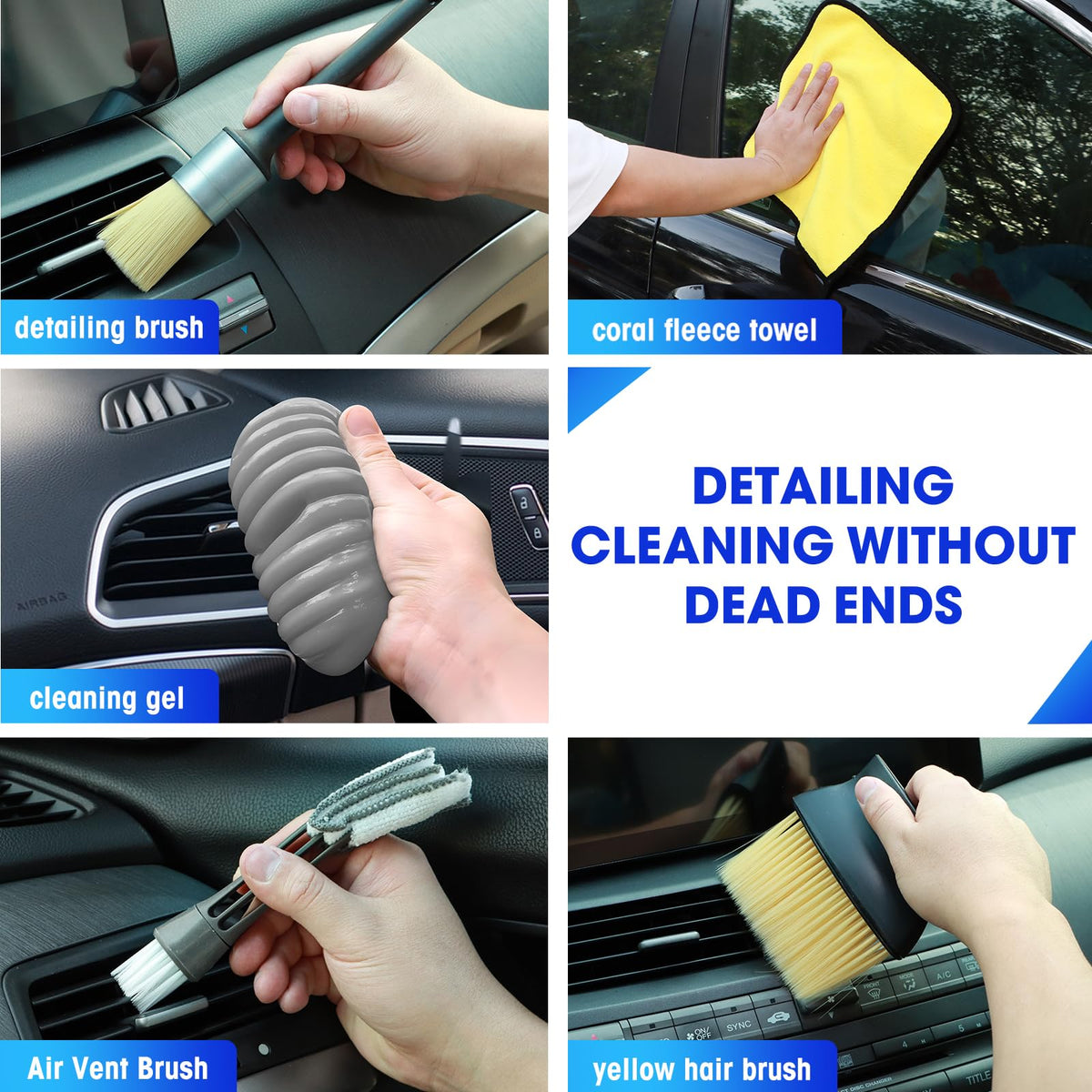 Viewsun cleaning gel with microfiber towel for textured surface pickup benefit