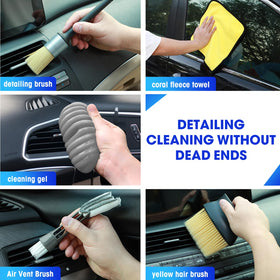 Viewsun cleaning gel with microfiber towel for textured surface pickup benefit