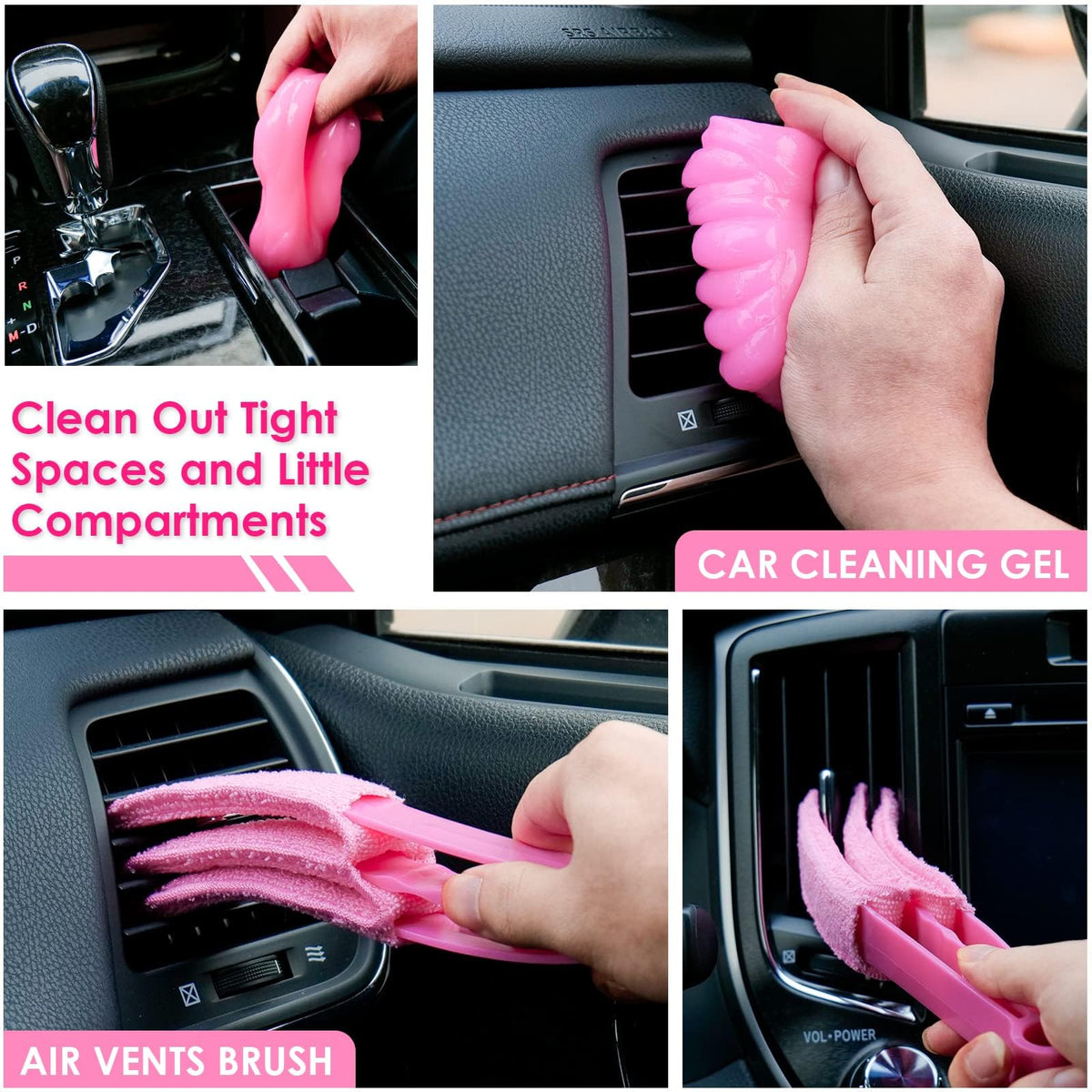 Viewsun cleaning gel and towel illustrating gentle lift of grime without surface damage