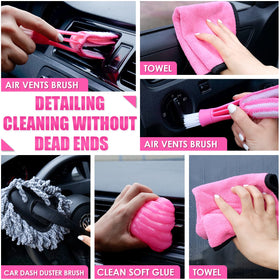 Viewsun cleaning gel close-up lifting dust from vents and crevices effectively