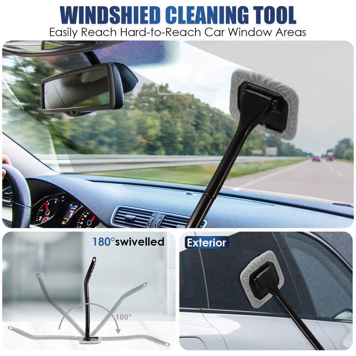Viewsun assortment of detailing brushes and microfiber towel to safely lift dust