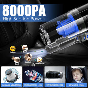 Viewsun handheld vacuum closeup highlighting strong suction power