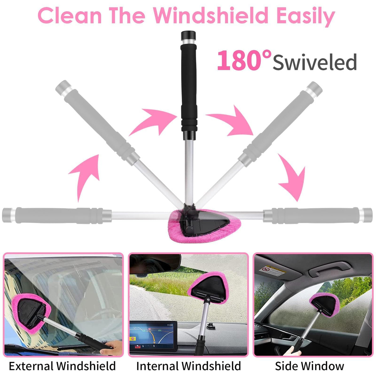 Viewsun handheld vacuum in use removing crumbs from a car seat quickly