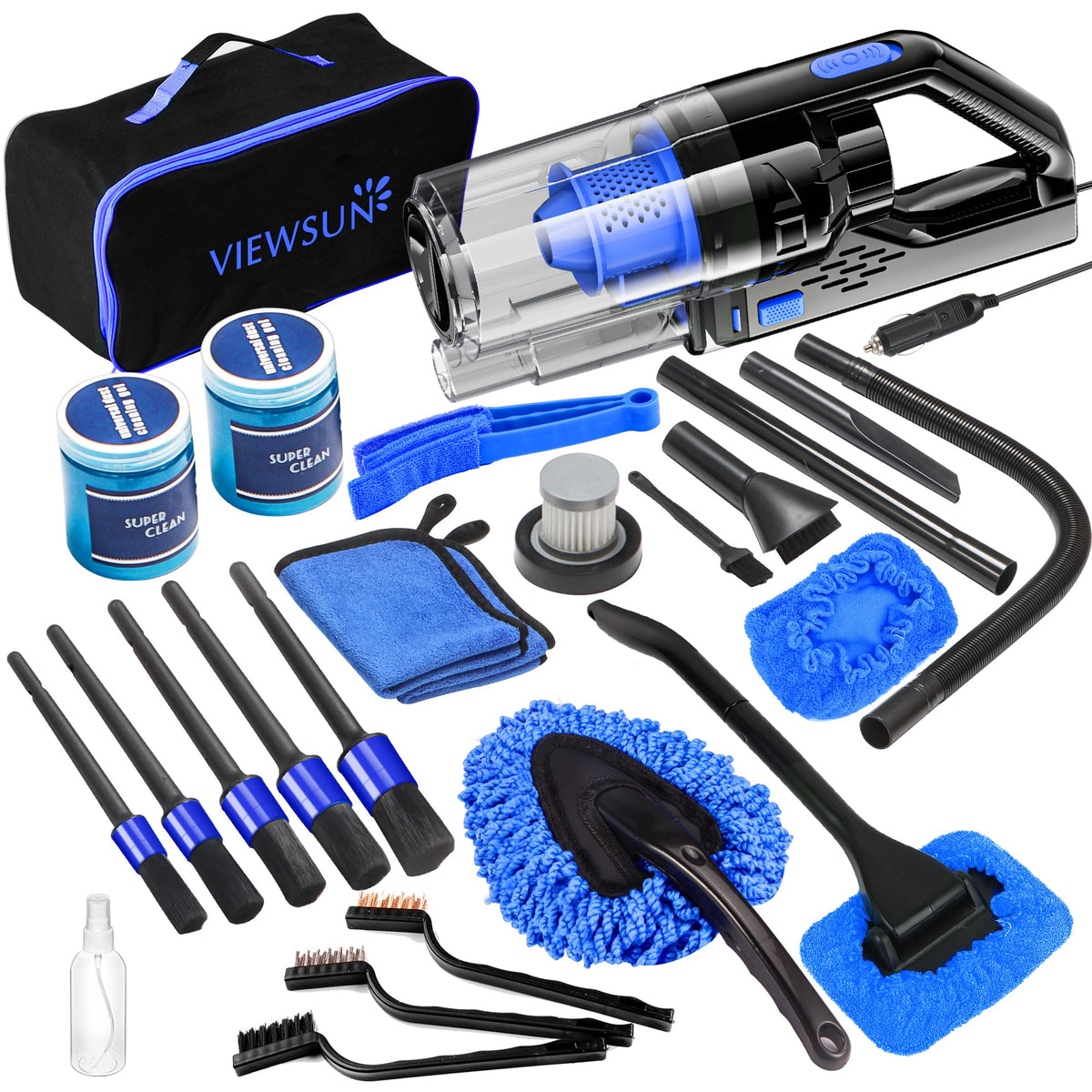 Viewsun kit front packed showing complete set and quick-clean benefit
