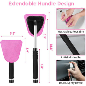 Viewsun windshield swivel tool cleaning glass edges for streak-free visibility