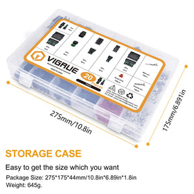VIGRUE kit on a workbench during installation showing organized workflow benefit