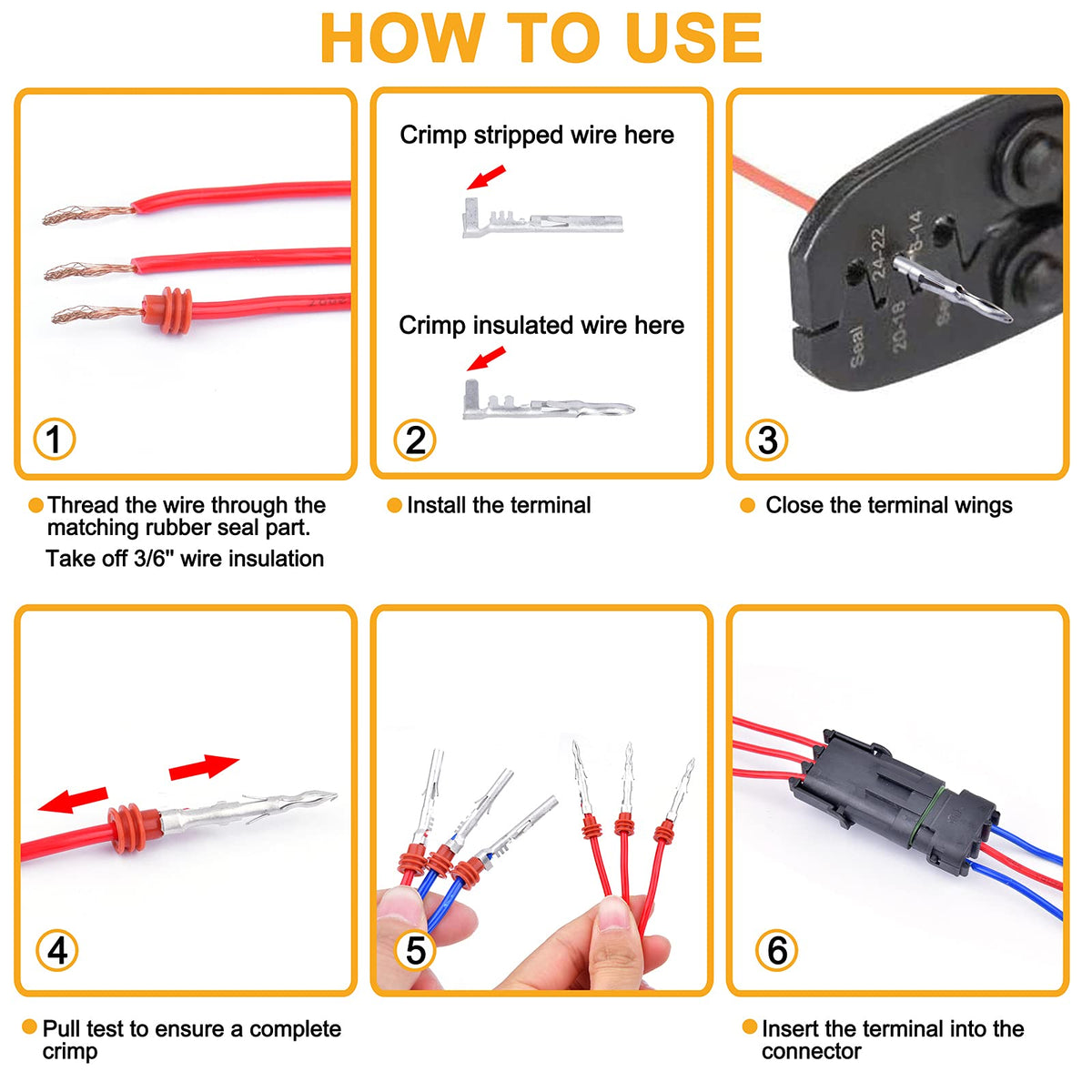 VIGRUE rubber cable seal macro showing waterproof protection for each pin