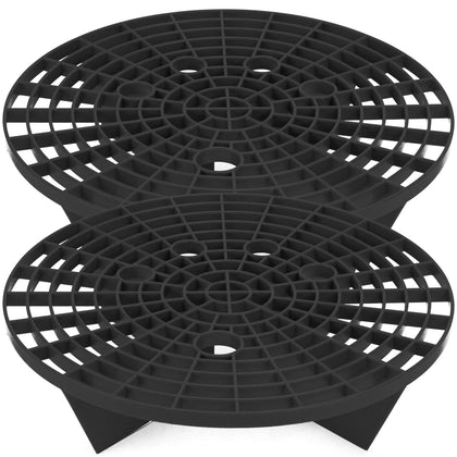VIKING front view of two black bucket inserts showing universal fit benefit