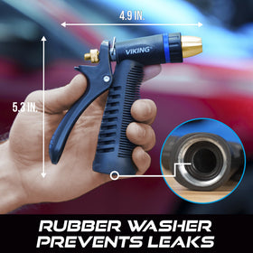 VIKING close-up of rubberized handle for secure comfortable grip