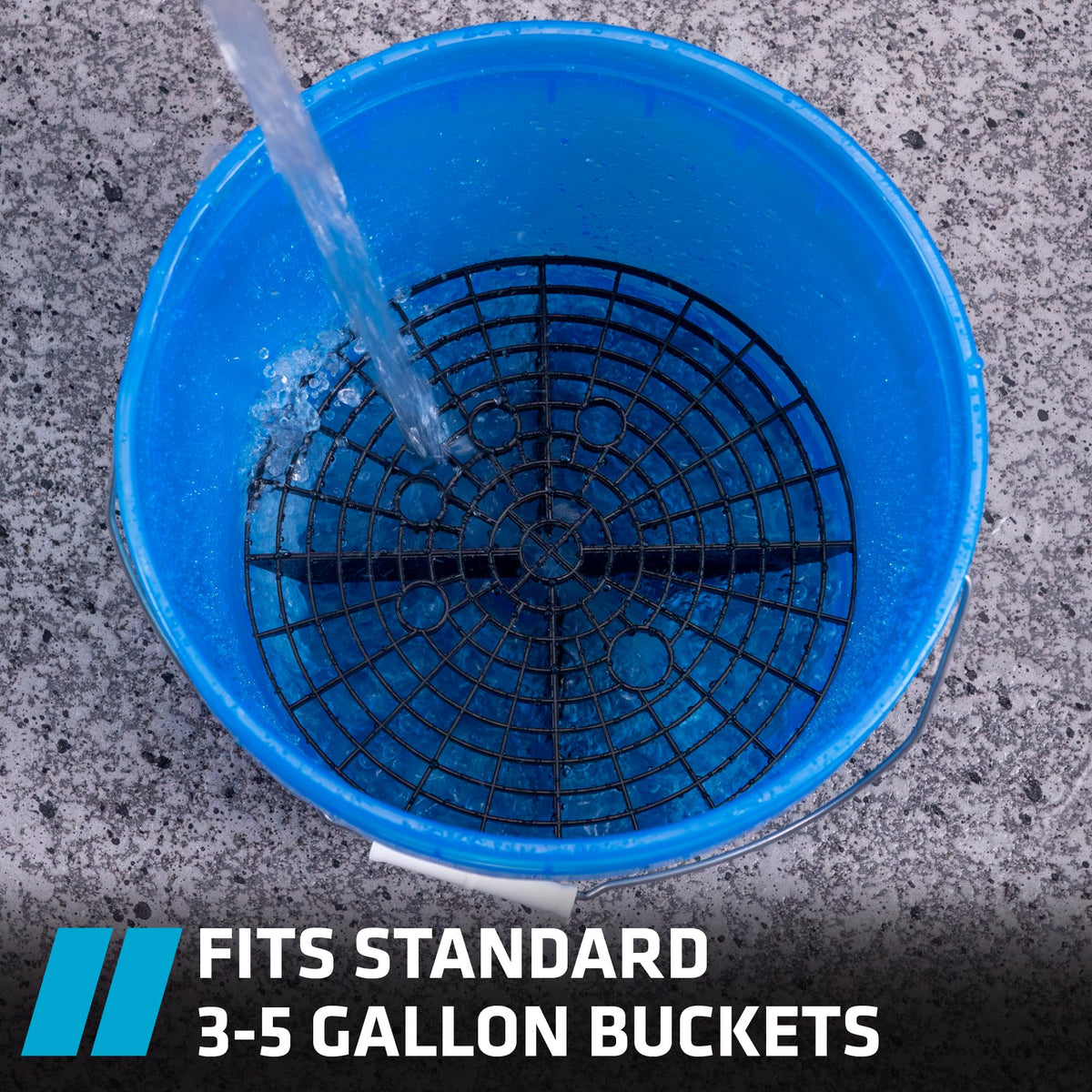 VIKING size comparison with 3 and 5 gallon buckets for universal compatibility