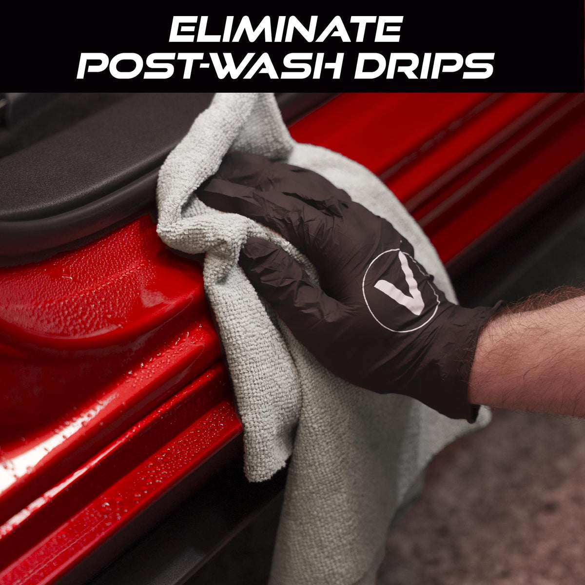 VIKING towel wiping car lower panel protecting paint and removing grime