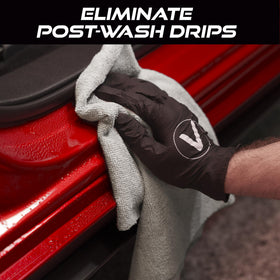 VIKING towel wiping car lower panel protecting paint and removing grime