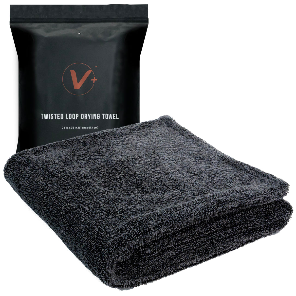 VIKING V+ front view showing full towel and plush pile for faster drying