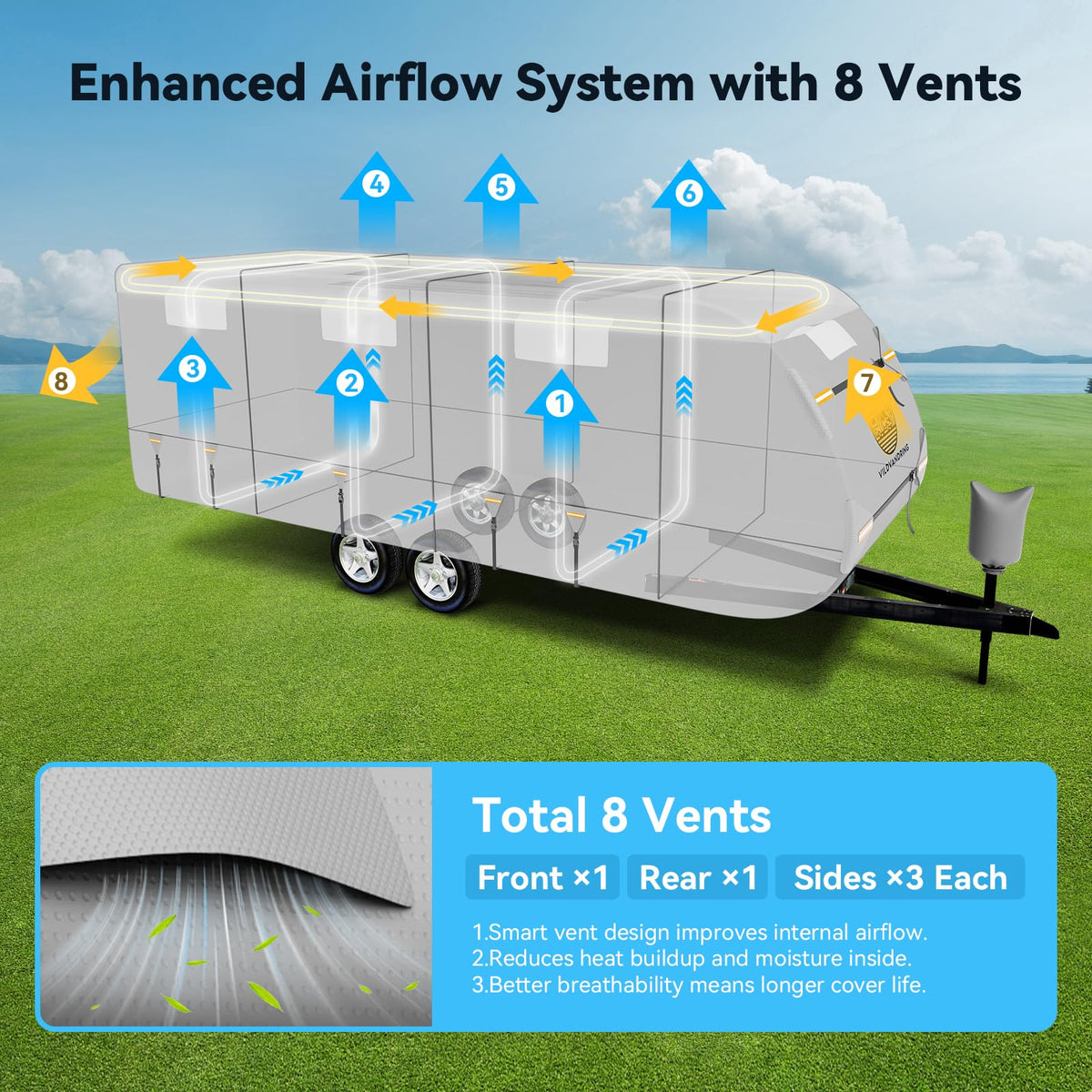 VildVandring ventilation mesh detail reducing moisture buildup