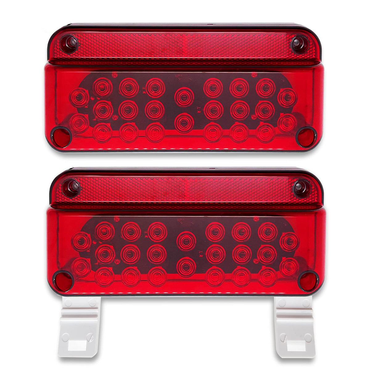 VINAUO front view of the 2-pack tail lights showing clear visibility