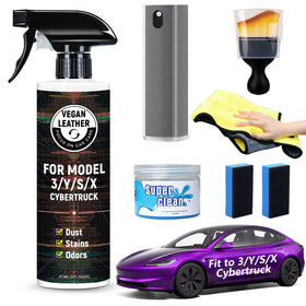 VINBYEE front packaging showing kit contents and benefit of Tesla-safe cleaning