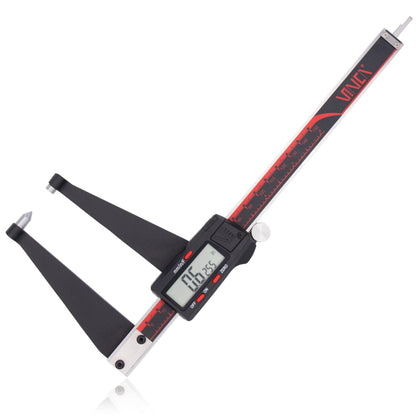 VINCA front view of digital rotor gauge showing stainless-steel body and controls for reliable readings