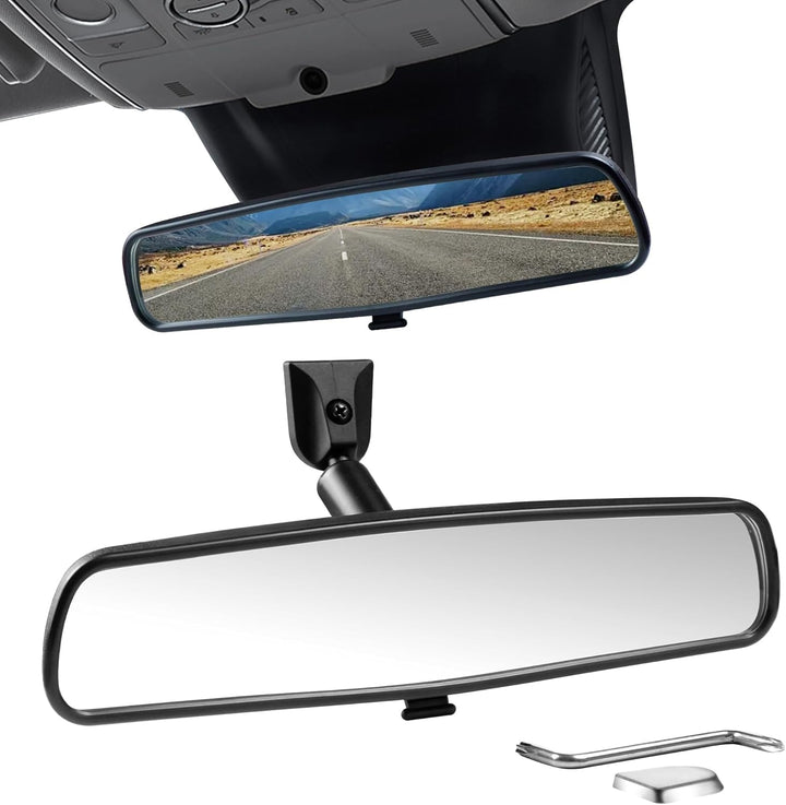 VINLUNM front view of mirror showing full 10.5-inch surface and clean finish