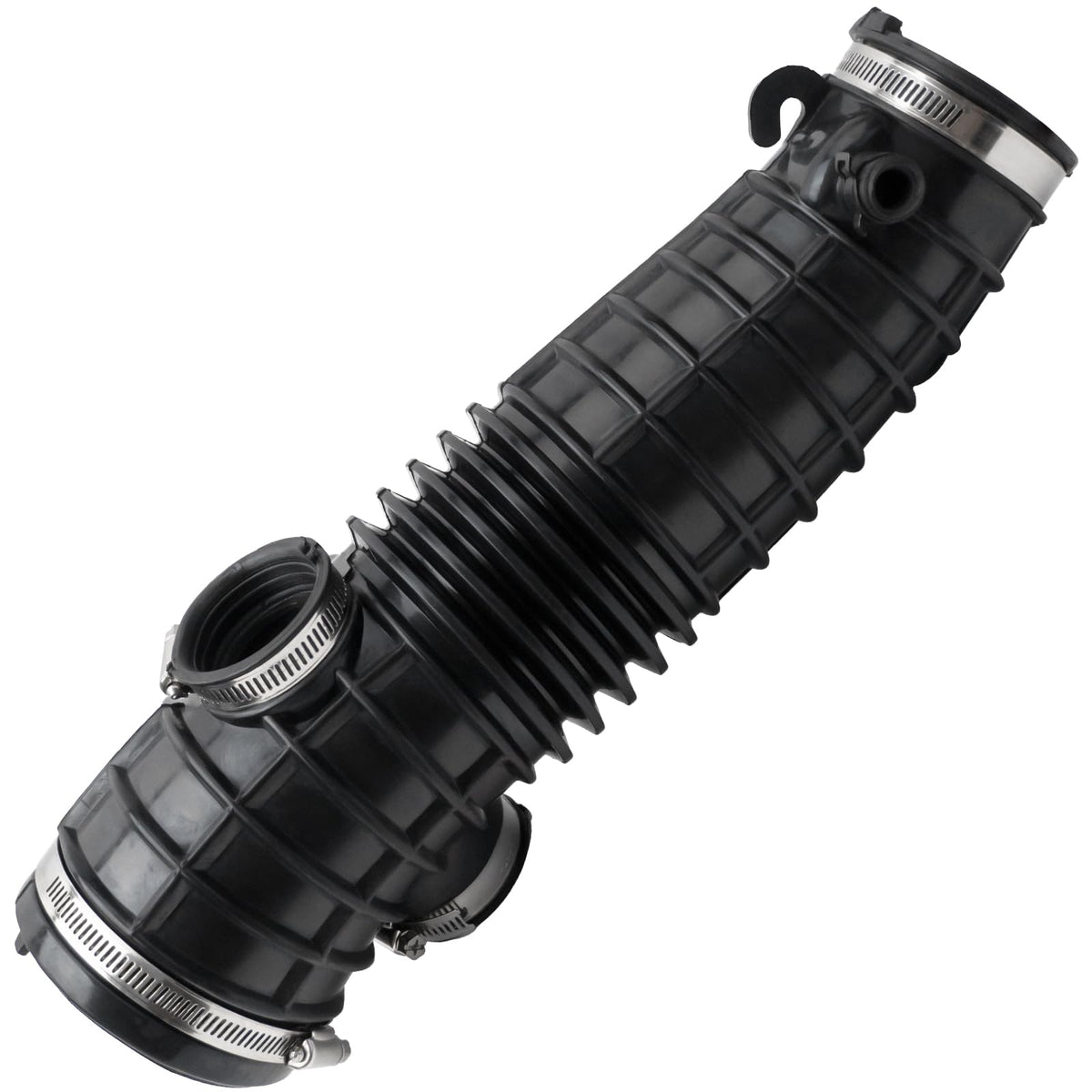 VINMS front view of intake hose showing fit and shape benefits