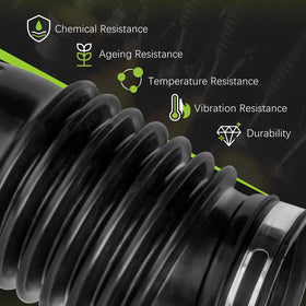 VINMS intake hose next to a hand showing scale for easy part confirmation
